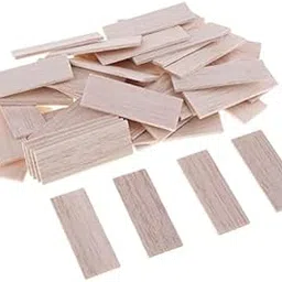 SHOPORA 3xNatural Round Balsa Wood Woodcraft Flat Sticks Dowel 50 Pieces 50mm Crafts | Multi-Purpose Craft Supplies | Crafting Pieces | Wooden Pieces-picture-15