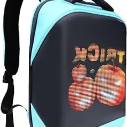 loy Smart LED Backpack with Digital Display, 64x64 Pixel Screen, App-Controlled, Black, 42cm Height-picture-22