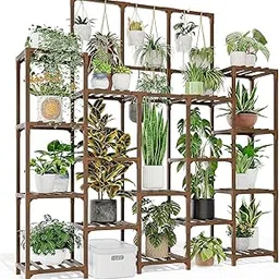 Snazzy Plant Stand Indoor Outdoor 63" Tall Plant Shelf for Plants 14-Tier Large Plant Sheves for Living Room Rack Garden Balcony Patio Hanging Planter-picture-11