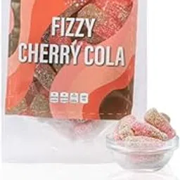 House of Candy Fizzy Cherry Cola - Bottle Shaped Gummies w/Sugar Coating, Jujube Candy - 100gm (Pack of 2)-image-42