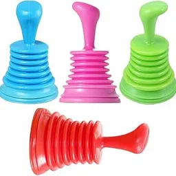 Hemoton Kitchen Sink Plungers 4pcs PVC Unclog Sink Drain Sturdy Plungers for Bathroom Kitchen Use Random-picture-18