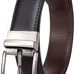 urban alfami Men's Vegan Leather Reversible Belt for Men | (Formal/Casual) | Black/Brown | Size 28 to 46 image 1