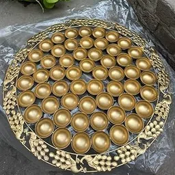 56 Bhog Thali Poojan/Pooja Traditional Thali for Temple| Pooja Room (20 Inches -) Traditional Thali for Temple Thali for laddu Gopal, Puja Decorations Items for Home Decor-picture-14