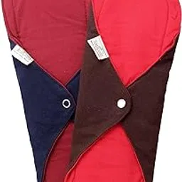 FabPad Reusable Washable Sanitary Cloth Pads Napkins (Pack of 2, Asst Colors, Regular/Maxi)-picture-30