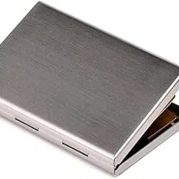 ang RFID Protected Black Slim Stainless Steel Debit/Credit/ATM Slots 6 Card Holder 6 Card Holder (Set of 1, Silver) image 1