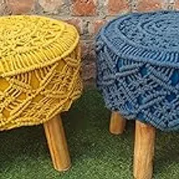 Cottoncube Pair of Square Corner Pouf Pouffe Bohemian Stool Set of 2-picture-54