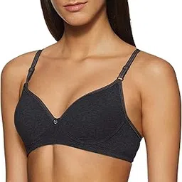 macrowoman w-series Seamless & Soft Bra for Women in Cotton Stretch Fabric, Non-Wired with Soft Foam Padding for Everyday Comfort image 1