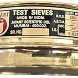 Jayant Test Sieve 200 mm Diameter BBS-500 and ASTM-500, 25 micron Pack of 1 stainless steel Mesh with Brass Frame For Laboratory and Uniform Fabrication for Smooth-Nesting AANIJLAB-picture-11