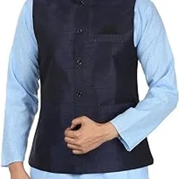 royal kurta Men's Silk Blend Ethnic Bundi Nehru Jacket for Festive and Fusion Wear-picture-46