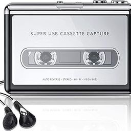 Tobo Cassette Player, Cassette stereo Recording Tape to MP3 Converter, Via USB Portable Cassette Tape Converter Captures MP3 Audio Music, Walkman Tape Cassette Compatible with Mac PC Laptop TD-148CA.-picture-23