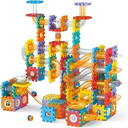 Arabest Marble Run Building Blocks, 286pcs STEM Building Race Track Toys for Kids Ages 4-12, with 16 Marbles, Early Educational and Learning Toys for Children's Day and Birthday Gift-image-49