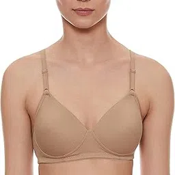 clovia Women's Full Cup Padded Non Wired Bra (Br1279P2434C_Beige_34C)-picture-18