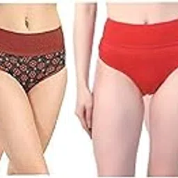 Combo Pack of 6 100% Pure Cotton Soft Elastic Waistband All Day Comfort Multicolor Hispter Panty | Panties for Girls - Multicolor, Color May Vary[ Free One Cotton Face Mask ]-image-5