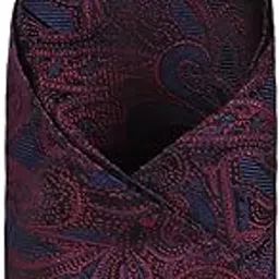 peter england Men's Polyester Blend Navy Embroidered Casual Style Formal Pocket Square,Free Size, Blue-picture-28