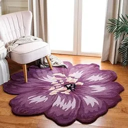 Export Quality Soft Woollen Round Carpet for Living Room Bedroom and Hall Size 4 feet-picture-10