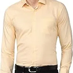 van heusen Cotton Men's Slim Fit Shirt (VHSFRSLBM77624_Yellow 42)-picture-52