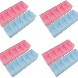 Moxtiza Multipurpose Stackable Wardrobe Organiser Rack - Socks, Undergarments, and More - Multicolor (Set of 8)-picture-25