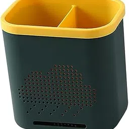 Merishopp Drain Chopsticks Cage Detachable Ventilation Durable for Closet Cabinet Home 2 Slot Green-picture-13