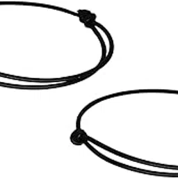wustifyz Black Thread Bracelet Stylish Adjustable Nautical Braided Rope Wrist Band for Men Women Girls Boys (Black)-picture-18