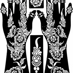 Mehndi Tattoo Sticker | Full Hands Floral Design Temporary Tattoo | Waterproof, Long-Lasting, Easy-to-Apply Body Art Stickers for Girls & Women | Stylish and Beautiful Sticker-picture-14