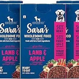 Heads Up For Tails Sara's Wholesome Food-Grain-Free Lamb & Apple Dog Food|Human Grade Ingredients|Gluten Free|Balanced Meal|Suitable for Adults & Puppies-100 Gm|Pack of 5-image-12