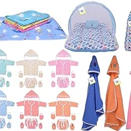 Toddylon 33 in 1 Baby Products All New Born Complete Daily Items Gift Packs (Multicolour, 0-6 Months)-picture-24