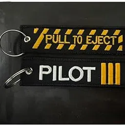 Pilot 3 Bar/Pull to Eject Keychain - Black Unisex Adults Modern Style Keychain-picture-54