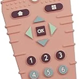 Teething Toys TV Remote Control Shape Teething Remote Control for Girls Boys Orange red-image-0