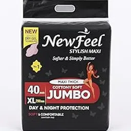 NewFeel Stylish Maxi Sanitary Pads XL (290mm) – 40 Count | Cottony Soft, Maxi Thick Pads for Day & Night Use | Jumbo Pack with Dry Gel Technology | ISO & WHO-GMP Certified-picture-23