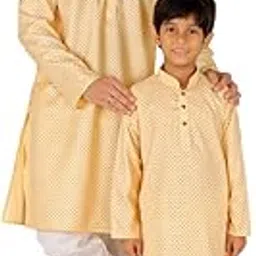 pro-ethic style developer Men's & Boys Cotton Printed Baap Beta Kurta Pajama Set | Father Son Matching Dresses | | Full Sleeve (B-112)-picture-13