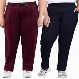 cupid Woman Regular Fit Cotton Track Pants,Comfortable Lower,Trouser,Sports Joggers,Night n Gym Wear Lounge Pant for Ladies_Pack of 2_M to 2XL-picture-14