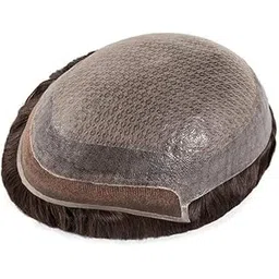 Lush Locks Silk Mono Top Front Lace Mirage Human Hair Patch For Men Color - Natural Black | Size - 8x6-picture-57