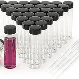 Salco 40ml Clear Small Glass Vials With Screw Caps (12)-picture-33