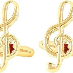 Peluche Silver Symbol of Music Cufflink and Brooch/Lapel Pin Set for Men-image-28