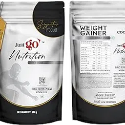JUST GO NUTRITION Weight gainer powder | 1KG (Coconut) (IMPORTED INGREDIENTS)-picture-33
