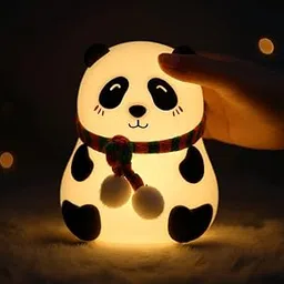 CloserKind Panda Night Lamp for Kids | Soft Silicone Touch Color Changing LED Rechargeable Night Light | Cute Animal Bedside Lamp for Baby Room, Girls & Boys | BPA-Free | Gift & Bedroom Decor-image-40