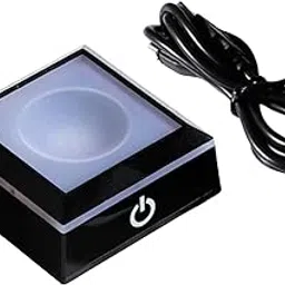 Light Change Base LED Light Base Show Stand Display Plate Home Decor Black-picture-10