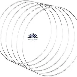 Waterlily House - Macrame Silver Metal Rings 6pcs Floral Wreath Hoops for Making Wedding Wreath Decor and Wall Hanging Craft. (Silver -14 in)-picture-24