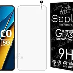 Saola® 9H Tempered Glass For Poco X6 5G (PACK OF 1) with Free Installation Kit. Full screen Coverage. Free Replacement If Received Damaged - 6.67 inch-picture-50