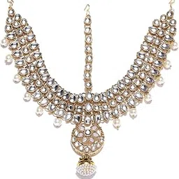 zaveri pearls Traditonal Gold Tone Matha Patti Maangtikka for Women-ZPFK6983-picture-37