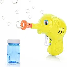 Chanak Elephant Bubble Gun Toy for Kids with 100 ml Bubble Liquid Bottle (Yellow) Toy Bubble Maker-picture-39
