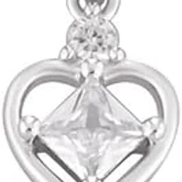 shubhamkriti jewels Sterling Silver Heart Pendant with Princess Cut Crystal Jewelry for Womens, Girls-picture-11