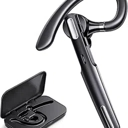 Wireless Bluetooth Headset, V5.0 Hands-Free Earpiece with Mic, Black-image-14