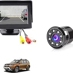 Combo 4.3 Dashboard TFT LCD Screen Rear View Monitor with 8 LED Night Vision Car Reverse Camera Compatible with Duster-picture-15