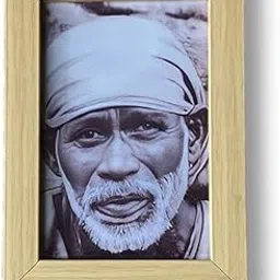 Original Black & White Sai Baba Picture Frame, 18"x13" cm, Wall Decoration, Photo Frame-picture-16