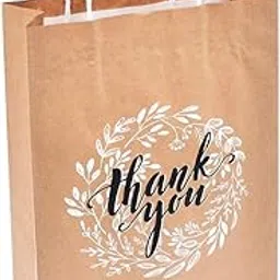 Sapco Gift Paper Bag, Premium Virgin Kraft "Thank You" - Medium (9X13X3.5) Pack Of 10, Perfect For Gifting, Return Gifts [Eco Friendly, Recyclable, Sustainable] - Multicolor-picture-14