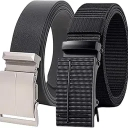 friendskart Men’s Pure Leather Belt with Army Lock – Hole-Free, Free Size, Solid Buckle belts for men and boys combo pack of 2 RA46-picture-17