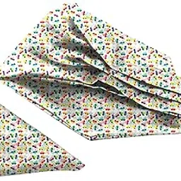 blacksmith Whizzy White Cars Printed Satin Neckwear Ascot and Matching Pocket Square Set for Men-picture-24
