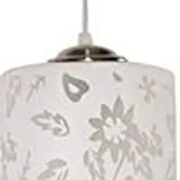 SR Lighting 1 Fitting 6W Colorful and Decorative Round Glass Pendent Hanging Celling Lamp (White)-Electric-picture-21