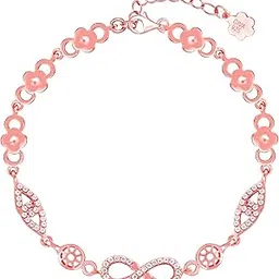 giva 925 Silver Rose Gold Forever Infinity Love Bracelet, Adjustable | Gifts for Women and Girls | With Certificate of Authenticity and 925 Stamp | 6 Months Warranty-picture-13